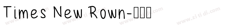 Times New Rown字体转换